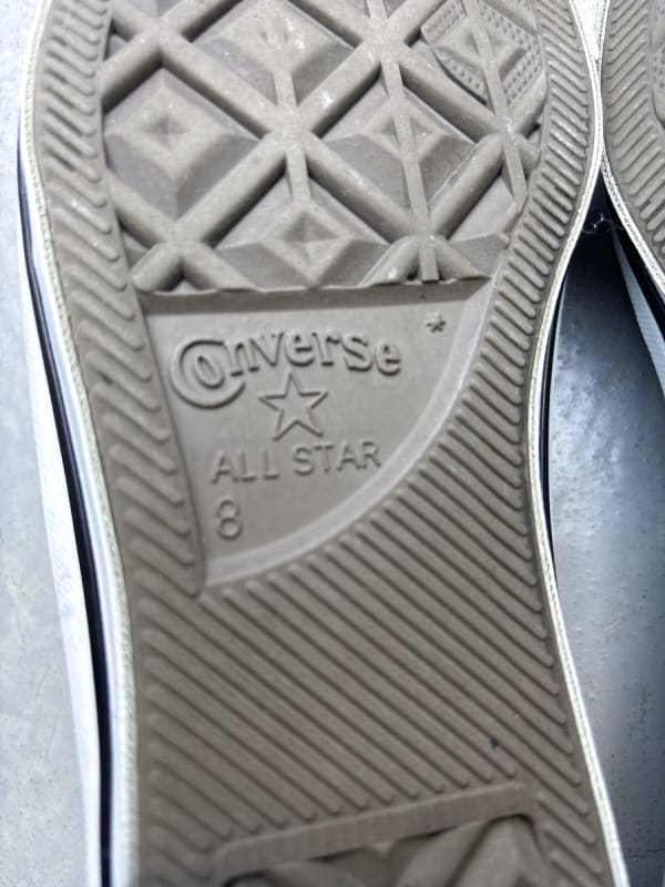 White Leather Converse All Star Low Cut 26.5cm
