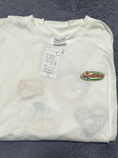 Angel Blue Character Patch T-Shirt White