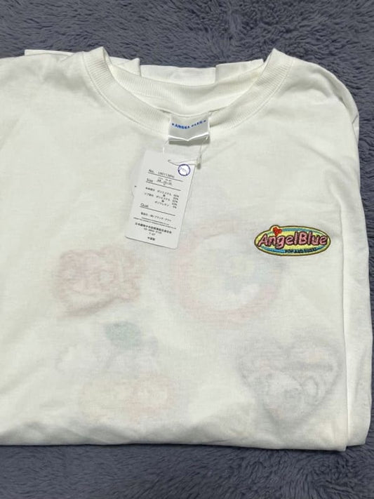 Angel Blue Character Patch T-Shirt White