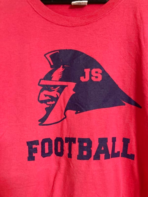 USA JS Football Jerzees T-Shirt Pink L Size
