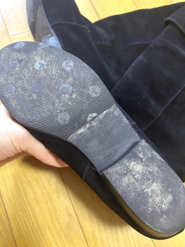 Long Suede Boots Black
