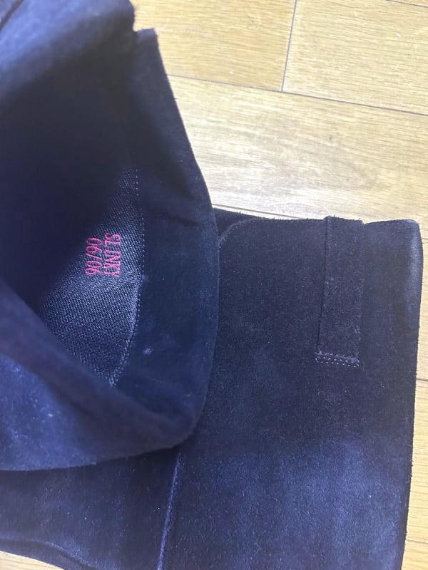 Long Suede Boots Black