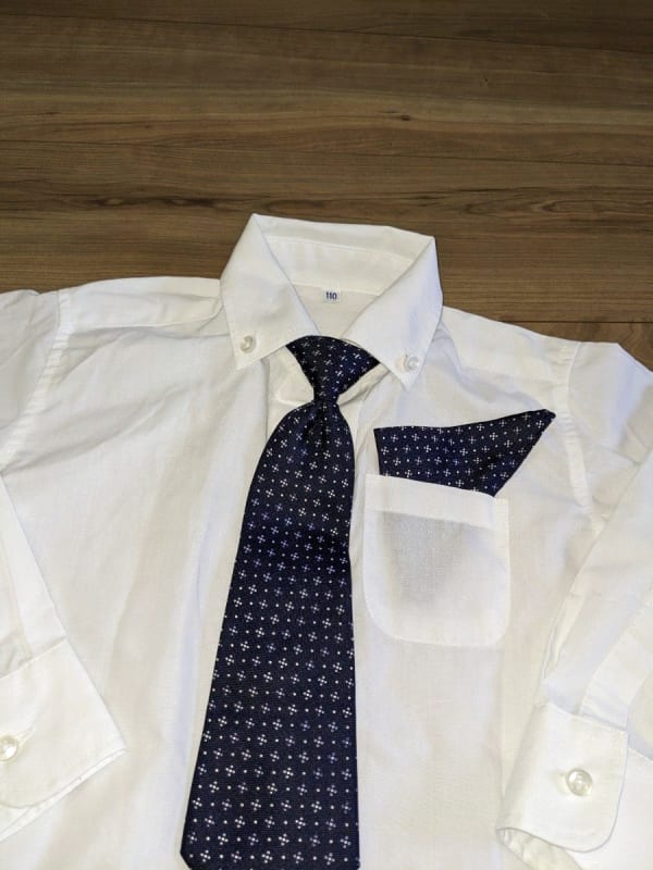 Kids White Shirt with Tie and Vest 110cm Formal