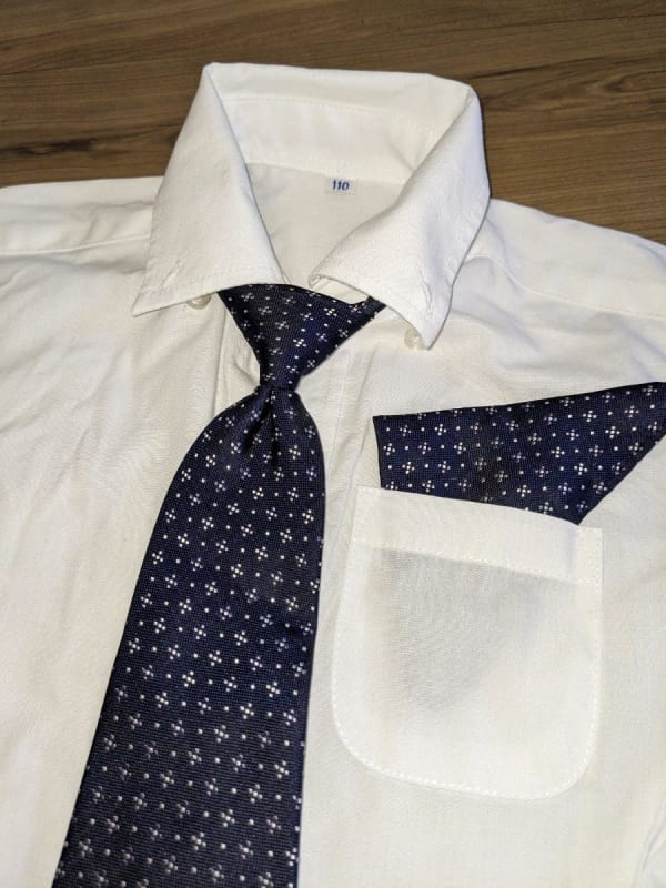 Kids White Shirt with Tie and Vest 110cm Formal