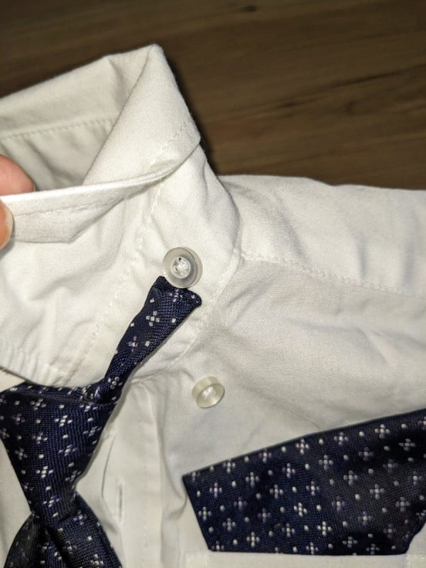 Kids White Shirt with Tie and Vest 110cm Formal
