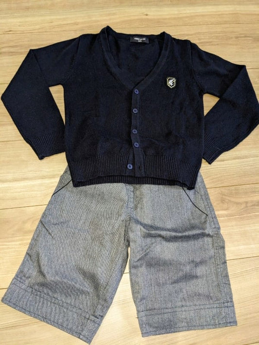 COMME CA ISM Cardigan and Shorts Set