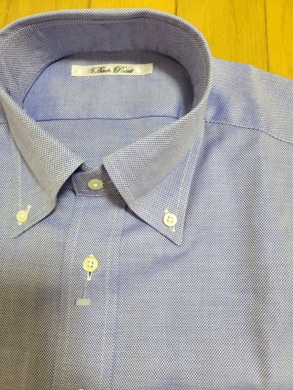 Back Point Blue Check Long Sleeve Shirt
