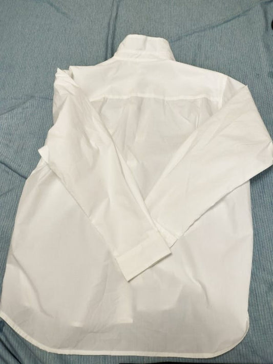 White Long Sleeve Shirt Casual Simple Unisex