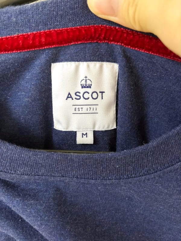 ASCOT Navy T-Shirt M Size Crown Design
