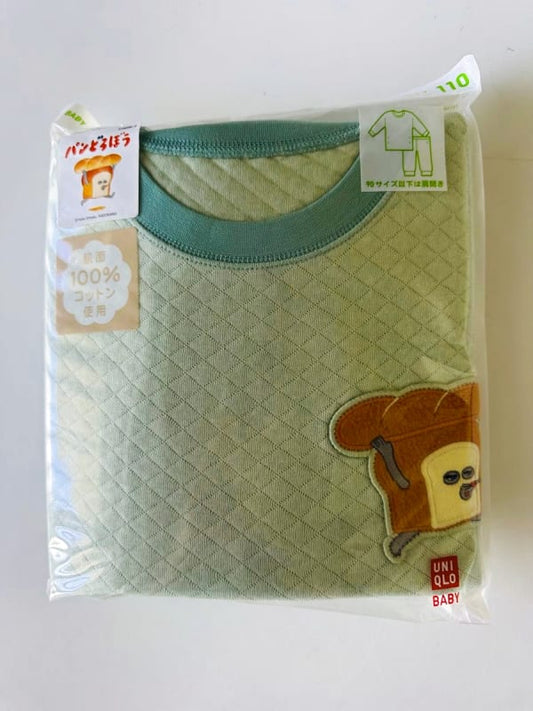 UNIQLO Long Sleeve Quilted Pajamas Bread Thief 110 New