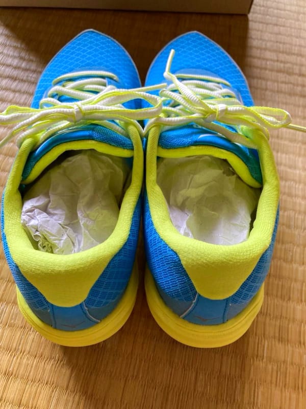 Mizuno Running Shoes Blue Yellow New