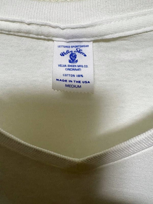 Velva Sheen V-Neck T-Shirt M White New