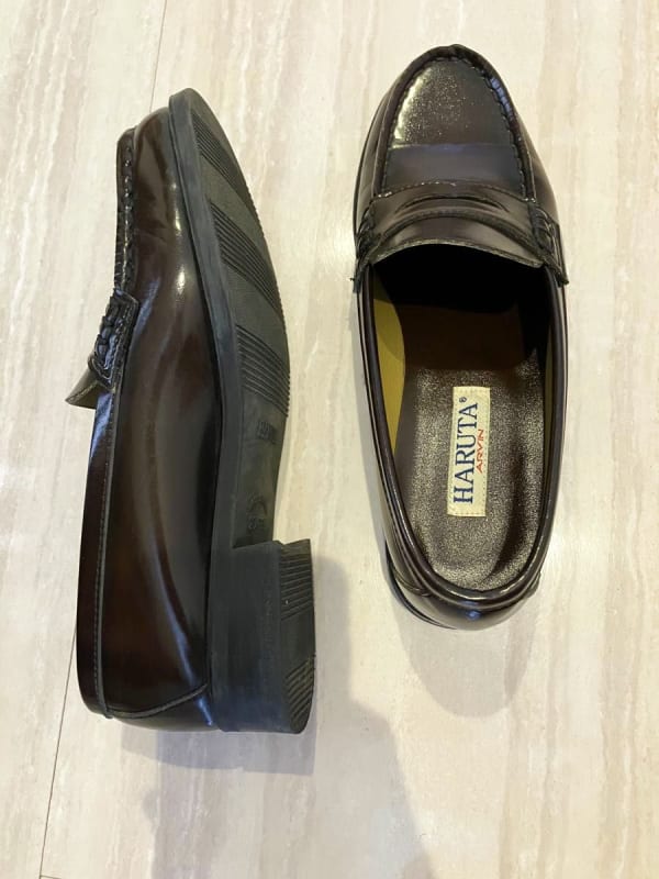 Haruta Leather Loafers Black Business Shoes