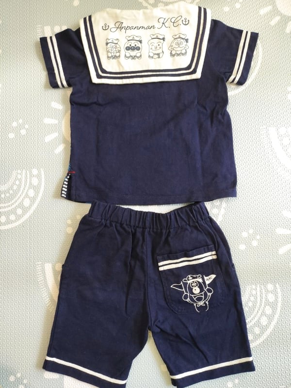 Anpanman Kids Collection Sailor Style T-Shirt and Shorts Set