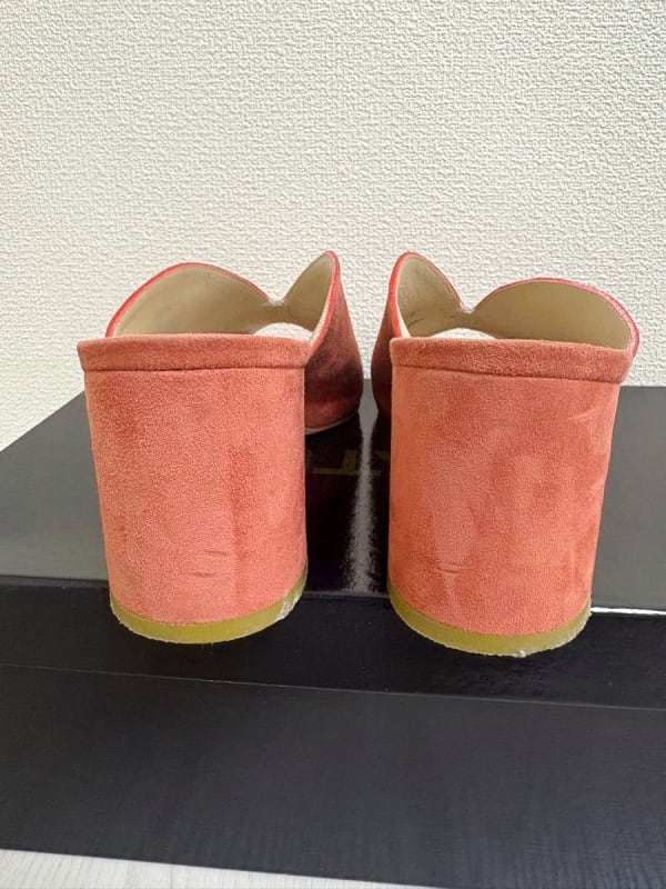 Ginza Kanematsu Status Made In Italy Suede Mules Pink