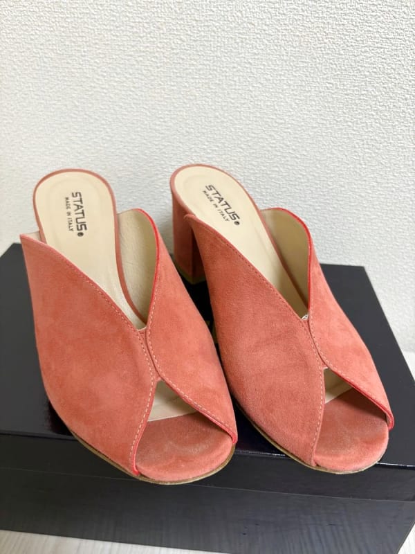 Ginza Kanematsu Status Made In Italy Suede Mules Pink