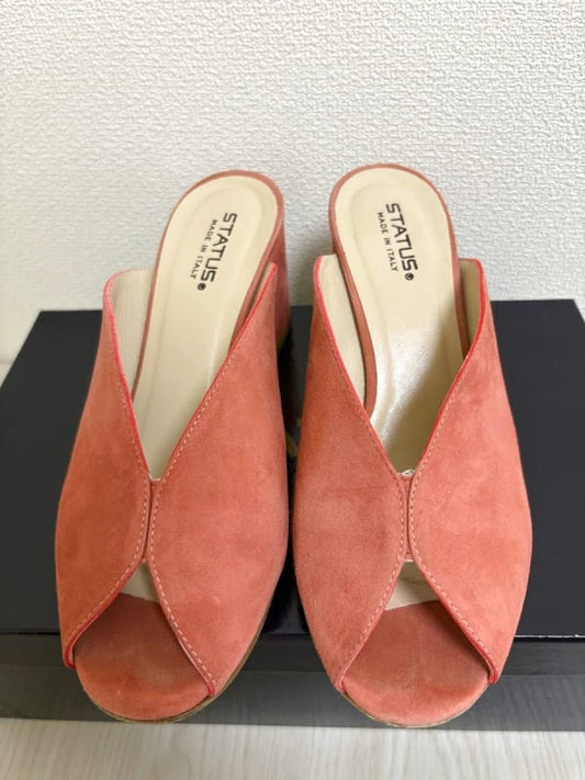 Ginza Kanematsu Status Made In Italy Suede Mules Pink
