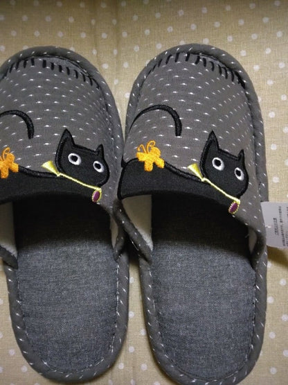 Slippers Black Cat