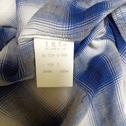 TMT Rayon Twill Ombre Check Shirts Blue S