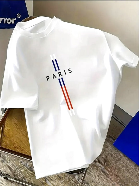 New PARIS Logo Men's T-Shirt White S