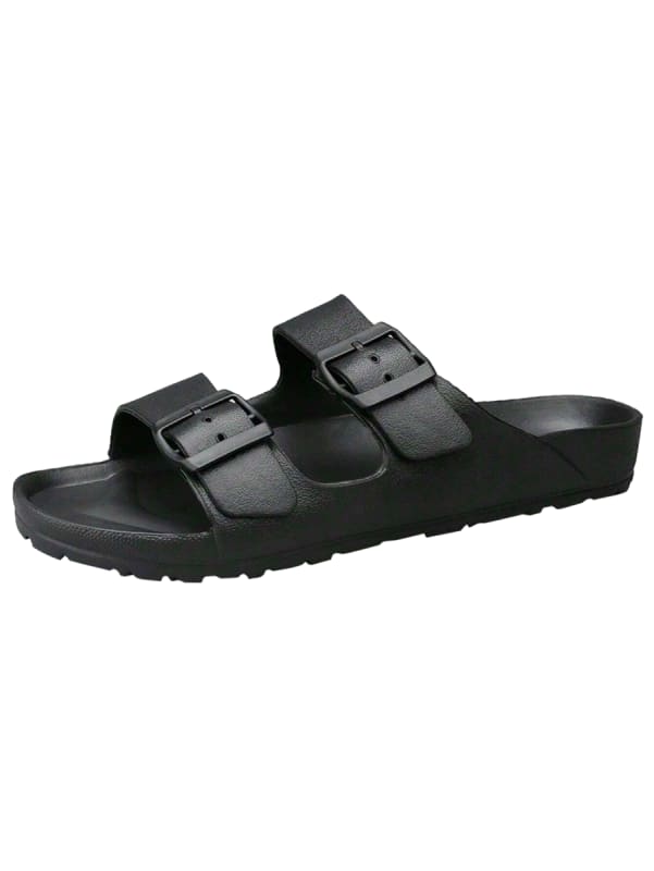 Men's Plus Size Non-Slip Breathable Flat Sandals with Buckle Detail