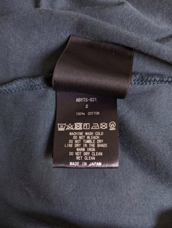 ABYTS Box Logo T-Shirt Size 2 Made in Japan