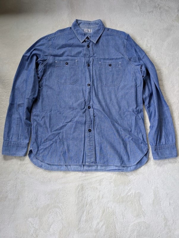 Coen XL Denim Shirt Light Blue