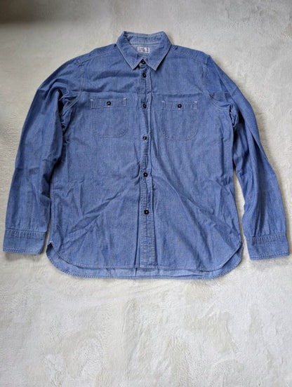 Coen XL Denim Shirt Light Blue