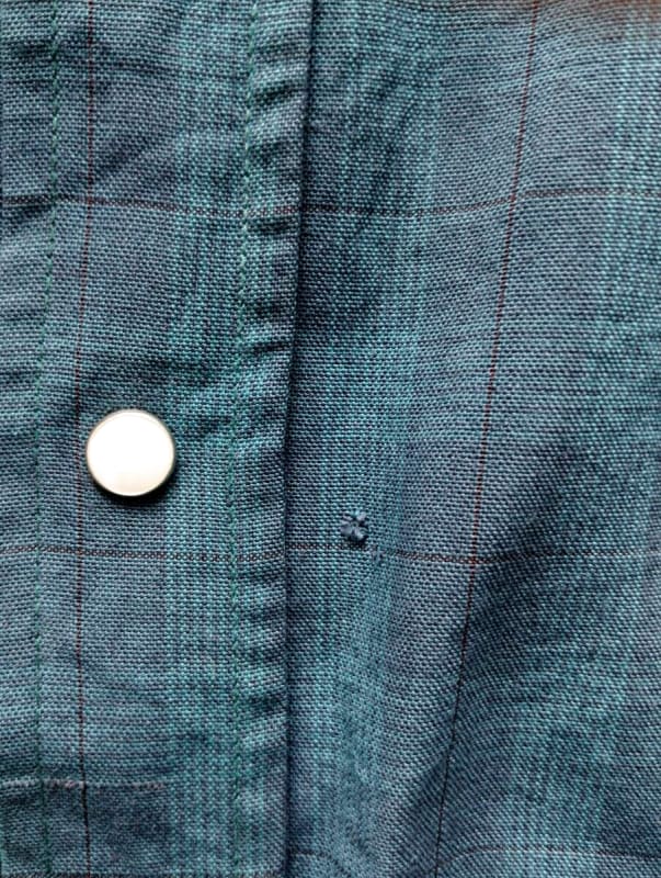 50s H BAR C Western Check Shirt 151/2 Vintage