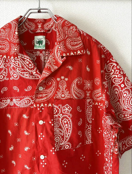 Elephant Brand Bandana Shirts L Red
