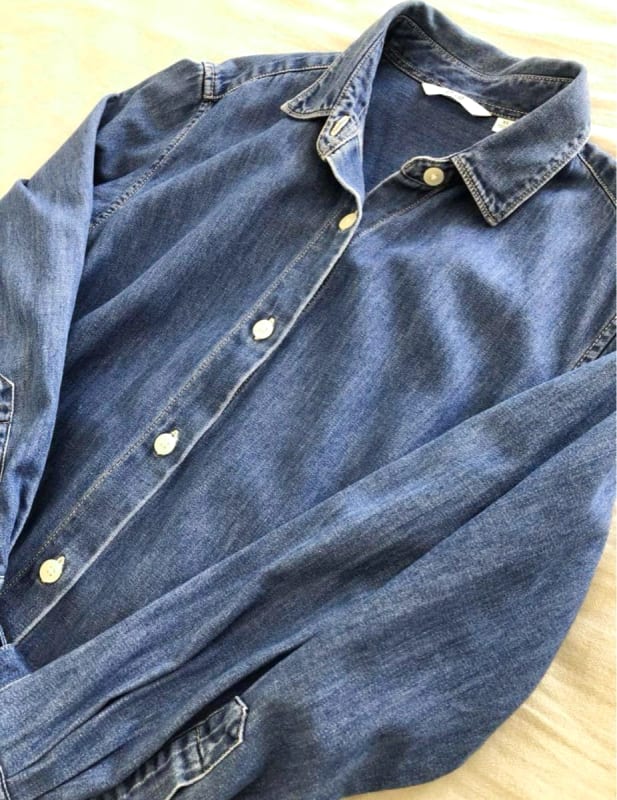 Uniqlo Denim A-Line Shirt Dress