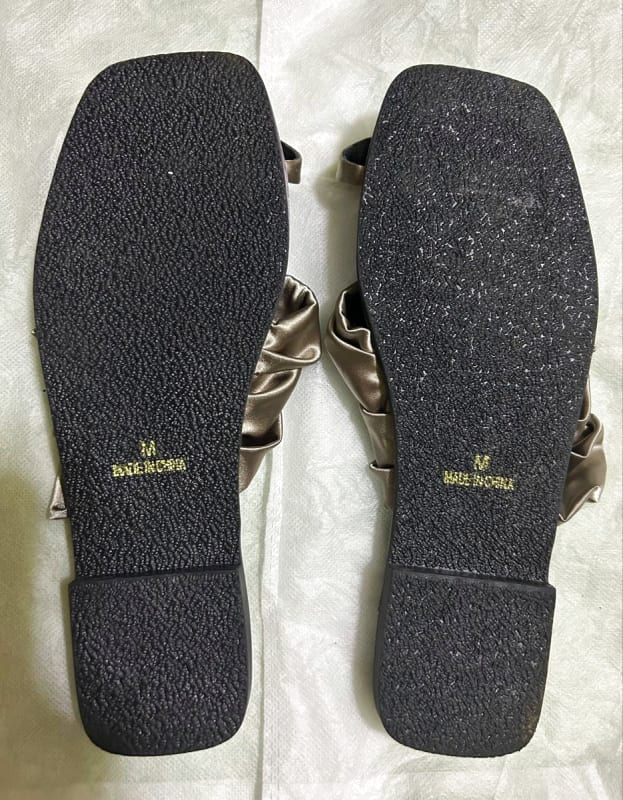 SESTO Stretch Satin Sandals M Size Grayish Beige