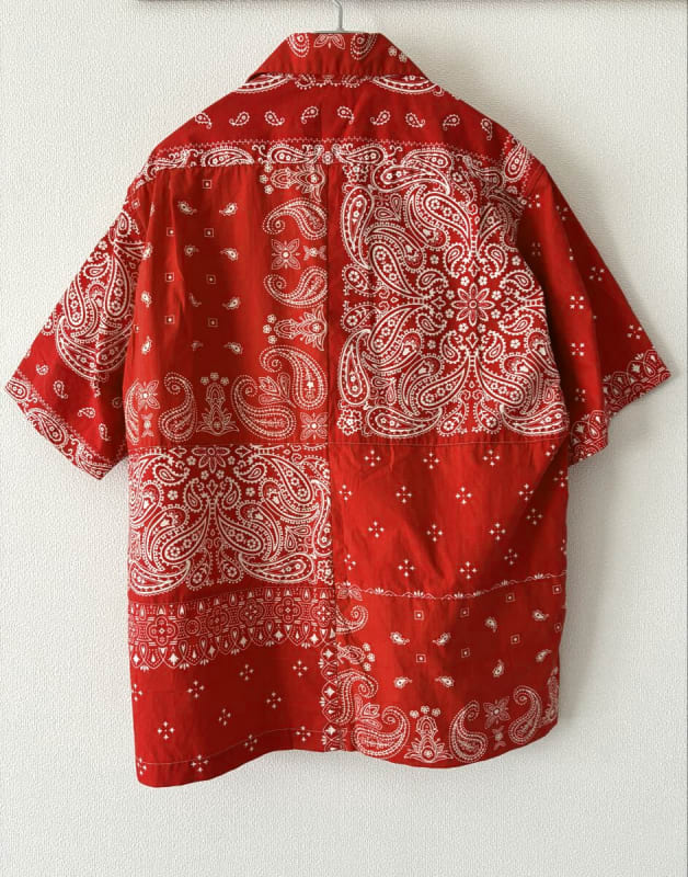 Elephant Brand Bandana Shirts L Red