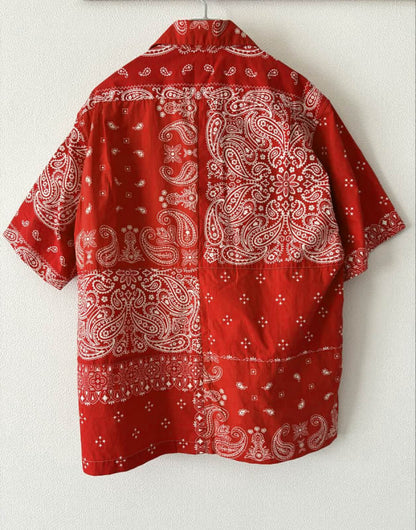 Elephant Brand Bandana Shirts L Red