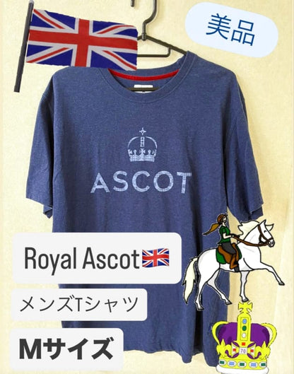 ASCOT Navy T-Shirt M Size Crown Design