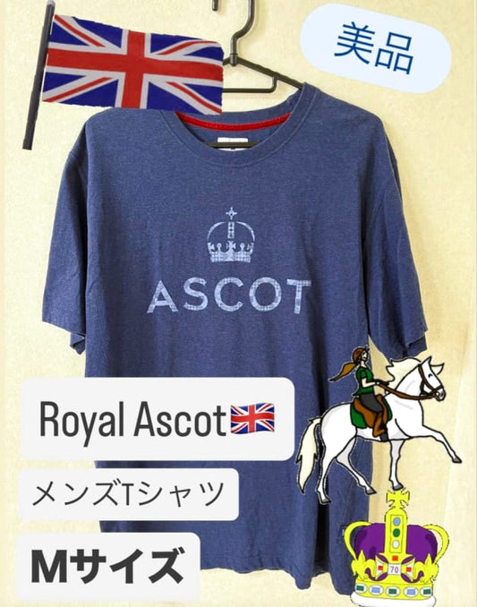 ASCOT Navy T-Shirt M Size Crown Design