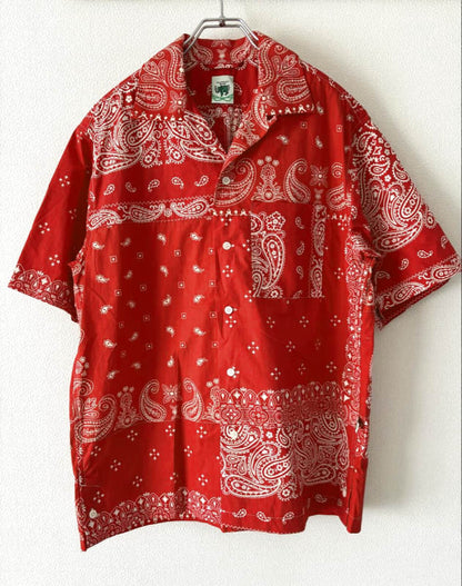 Elephant Brand Bandana Shirts L Red