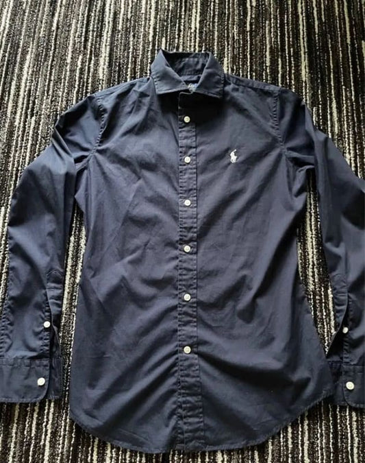 Ralph Lauren Cotton Long Sleeve Shirt Dark Navy L
