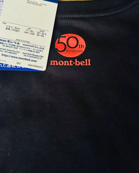 Mont-Bell 50th WIC.T Monta Bear Women's S Size T-Shirt Black