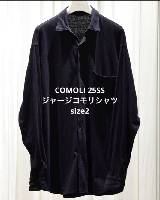 Comoli 25SS Jersey Shirt Black Size 2