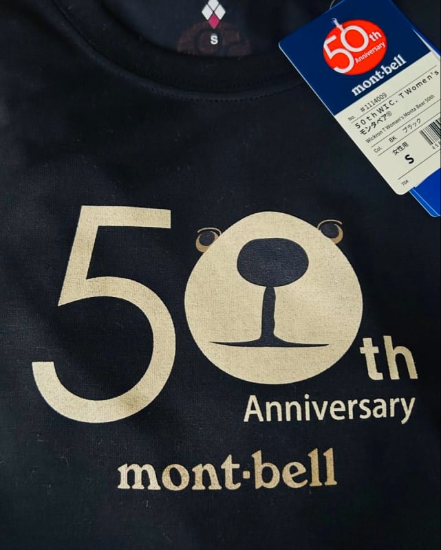 Mont-Bell 50th WIC.T Monta Bear Women's S Size T-Shirt Black