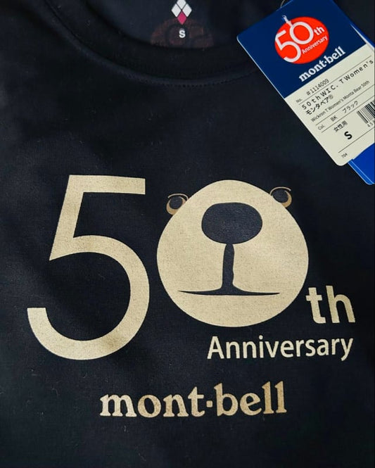 Mont-Bell 50th WIC.T Monta Bear Women's S Size T-Shirt Black