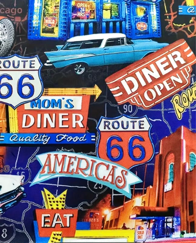 Route 66 American Retro Pattern T-Shirt