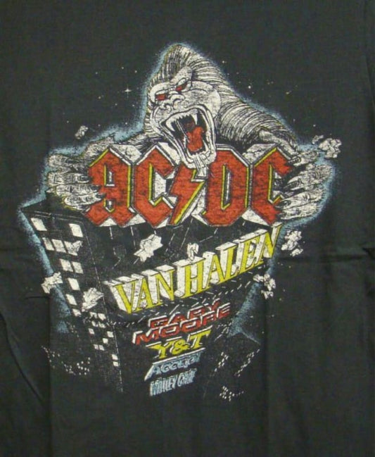 ACDC Vintage Style T-Shirt Black L