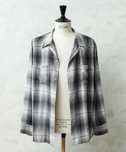 Waiper X Town Craft 60's Ombre Loop Collar Shirt XL