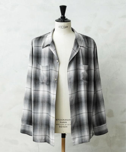 Waiper X Town Craft 60's Ombre Loop Collar Shirt XL