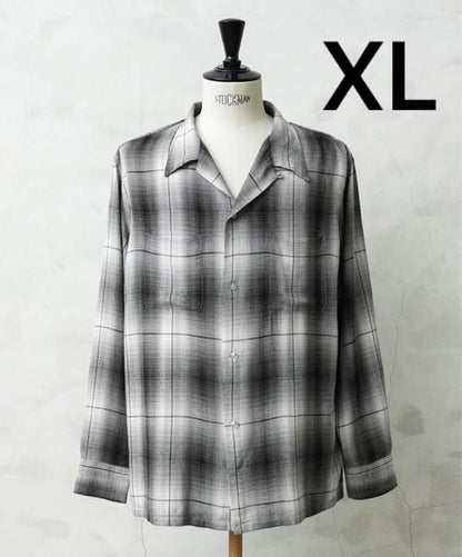 Waiper X Town Craft 60's Ombre Loop Collar Shirt XL